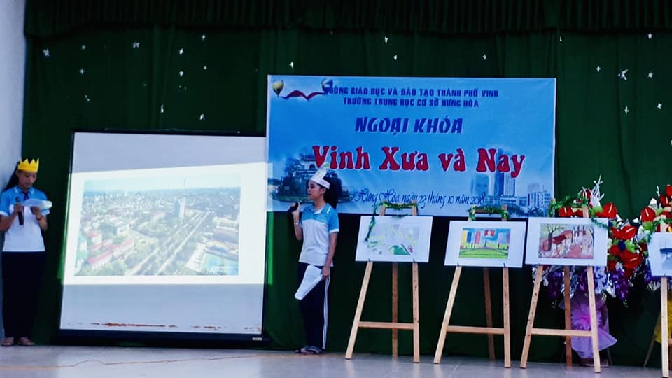 Trường THCS Hưng Hòa tổ chức chương trình ngoại khóa "Vinh - xưa và nay"